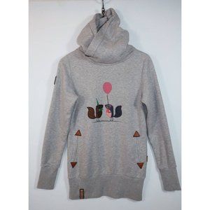 ✨RARE✨ Med Gray Naketano Tunic Sweatshirt Squirrel WICKED Colors (NO DRAWSTRING)